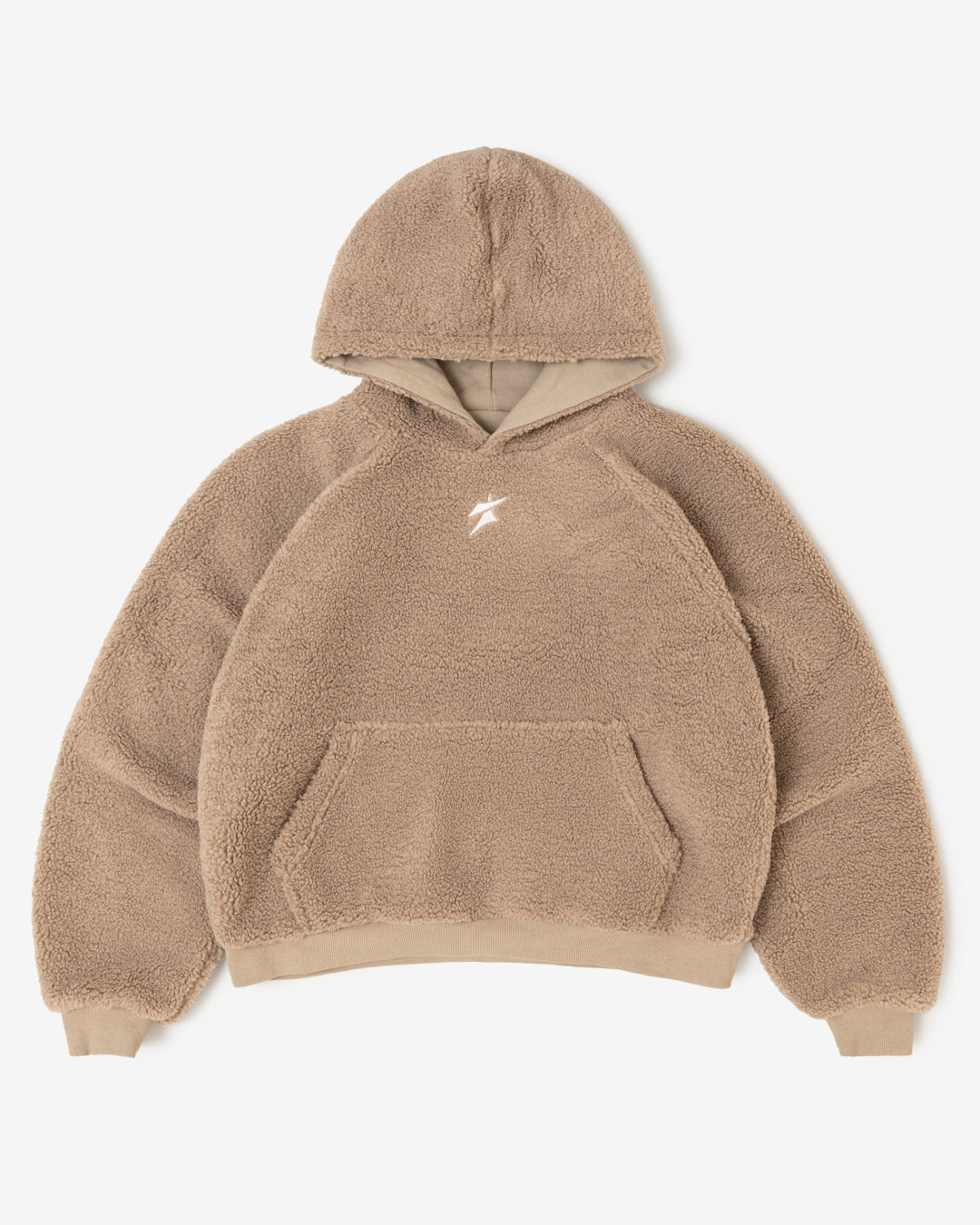 Reversible Sherpa Hoodie (Tan)