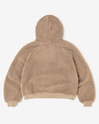 Reversible Sherpa Hoodie (Tan)